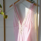 Vintage 80s Val Mode Light Pink Lingerie Slip Nighty Full Length (M)