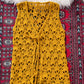 Vintage Golden Yellow Hand Crochet Tie Front Vest Top (one size)