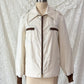 Vintage 70s London Fog Cream O Ring Zip Jacket Deadstock (40 or M)