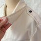 Vintage 70s London Fog Cream O Ring Zip Jacket Deadstock (40 or M)