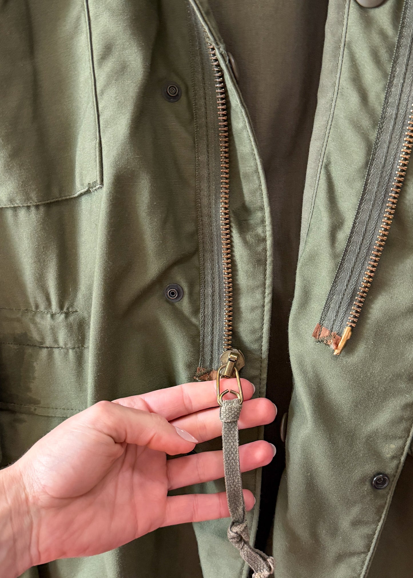 Vintage 70s U.S. Military M-65 Cold Weather Field Jacket OG-107