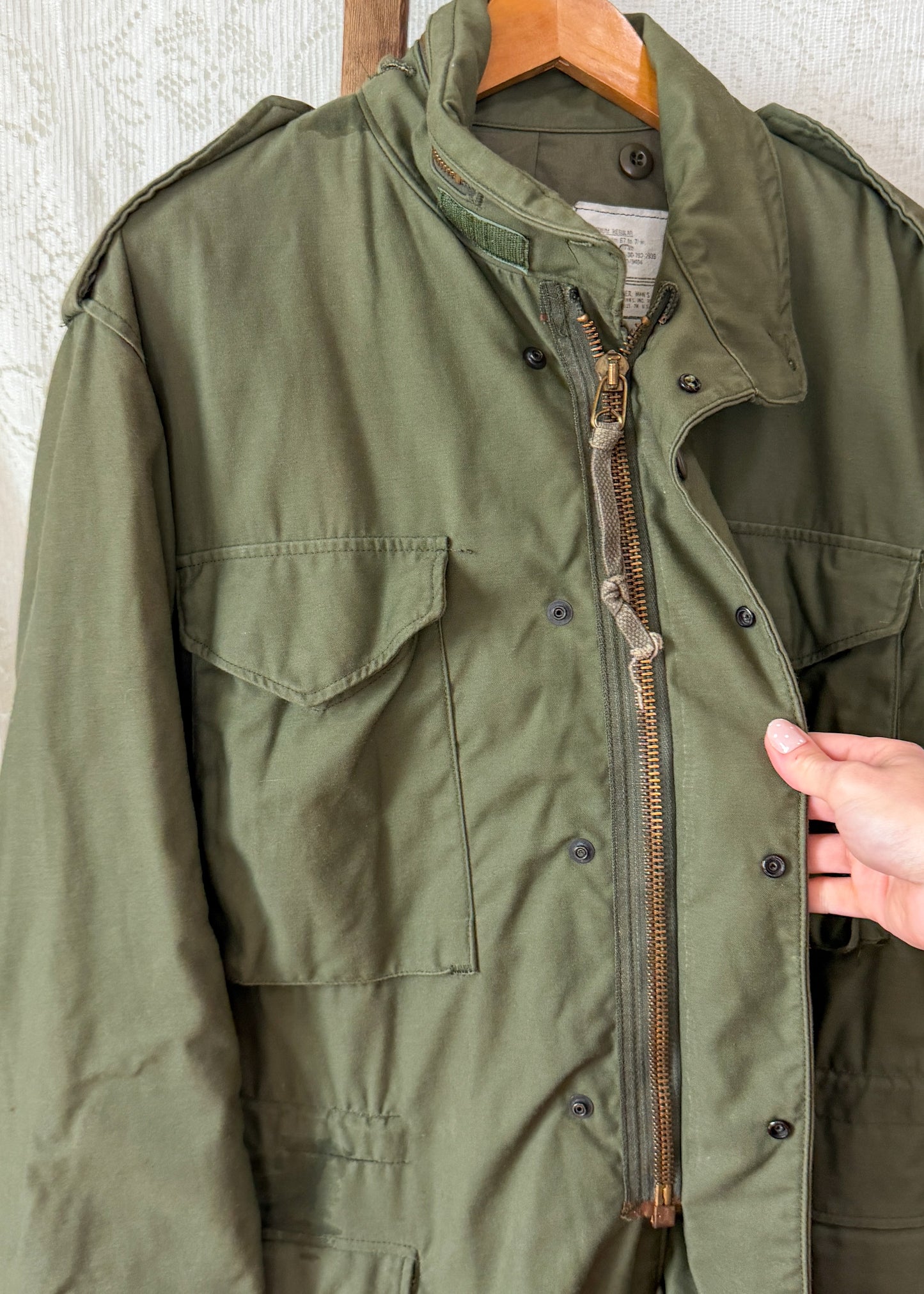 Vintage 70s U.S. Military M-65 Cold Weather Field Jacket OG-107