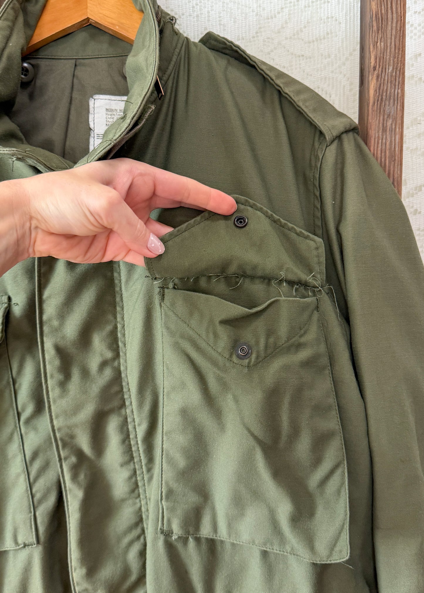 Vintage 70s U.S. Military M-65 Cold Weather Field Jacket OG-107