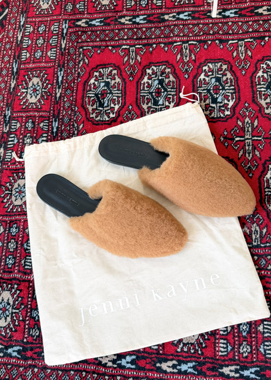 NEW Jenni Kayne Shearling Mule Slip On Flat Shoes (41 or 9.5)