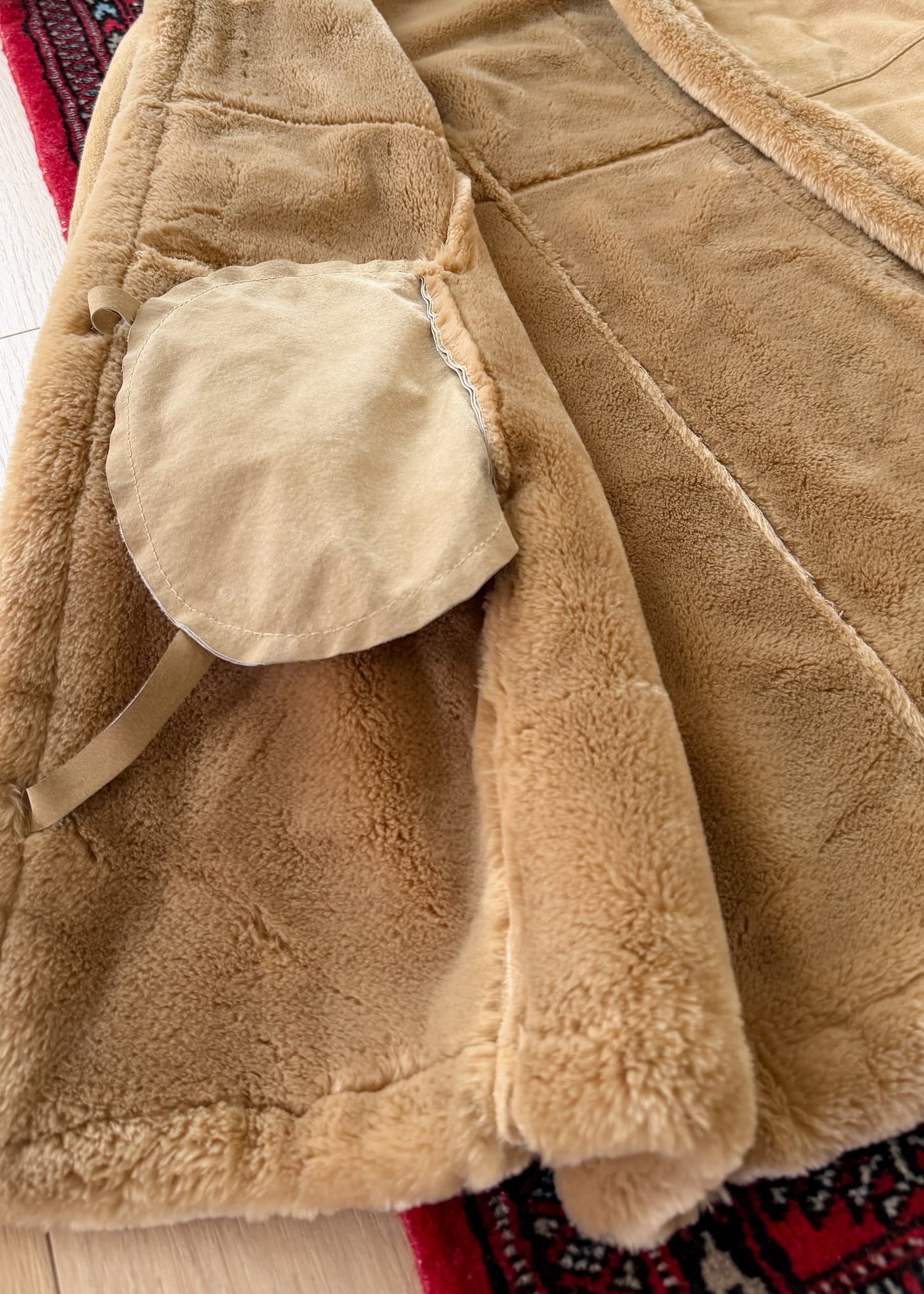 Vintage 90s Marvin Richards Brown Leather Suede & Faux Fur Winter Coat (M)