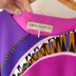 Emilio Pucci Magenta Black Purple Signature Print Silk Lined Dress (US 6)