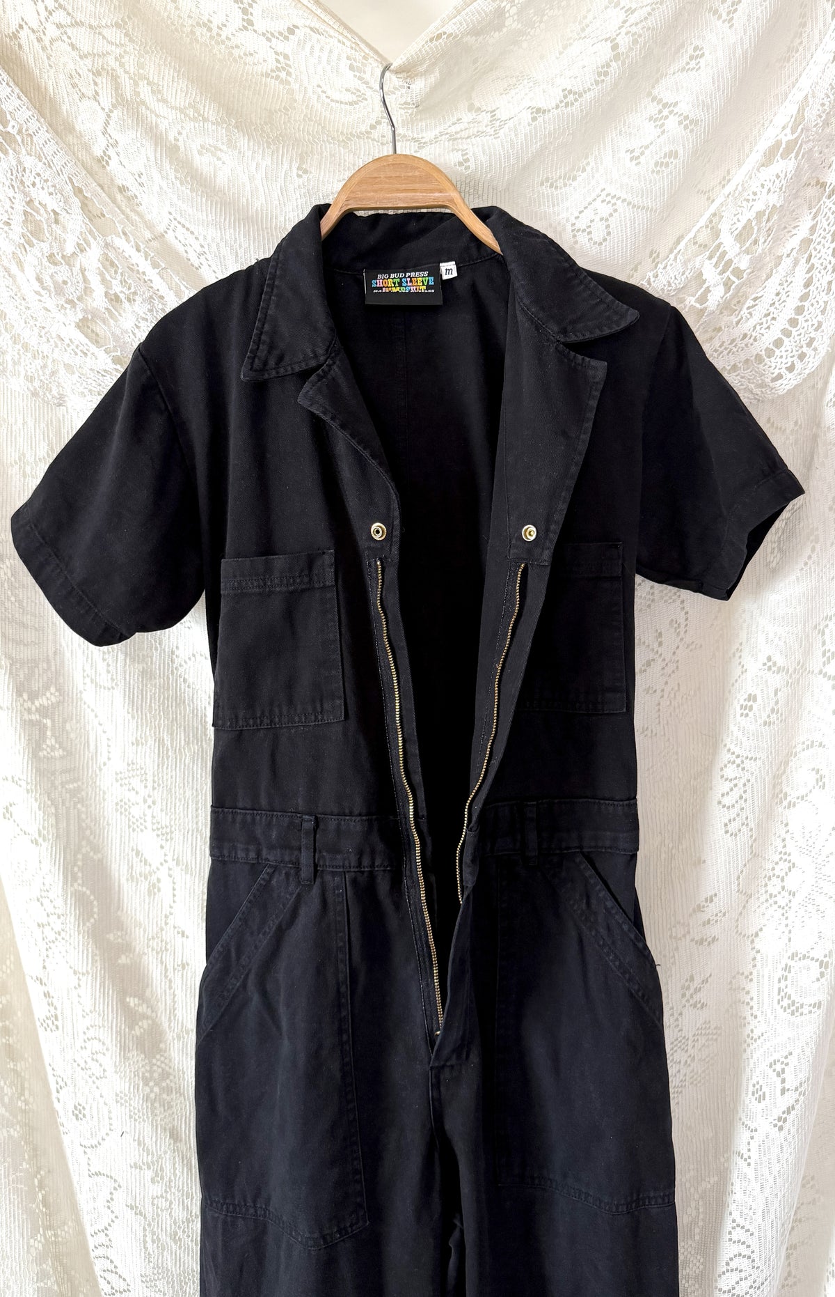 Big Bud Press Black Short Sleeve Jumpsuit (M)