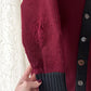 Vintage 30s / 40s Varsity Letterman Burgundy Black Wool Shawl Collar Cardigan Muskingum College University