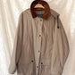 Vintage 90s Burberrys Taupe Khaki  Plaid Lined Field Coat with Hood Made in England
