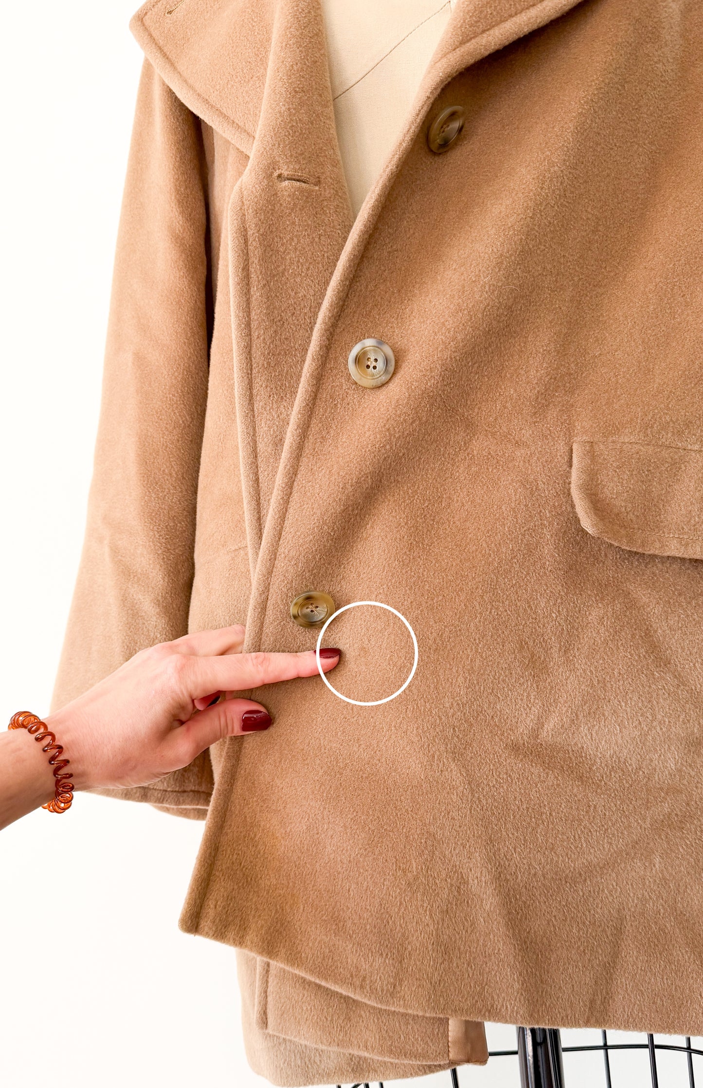 Max Mara Camel Brown Virgin Wool Mid Length Winter Coat (US 14)