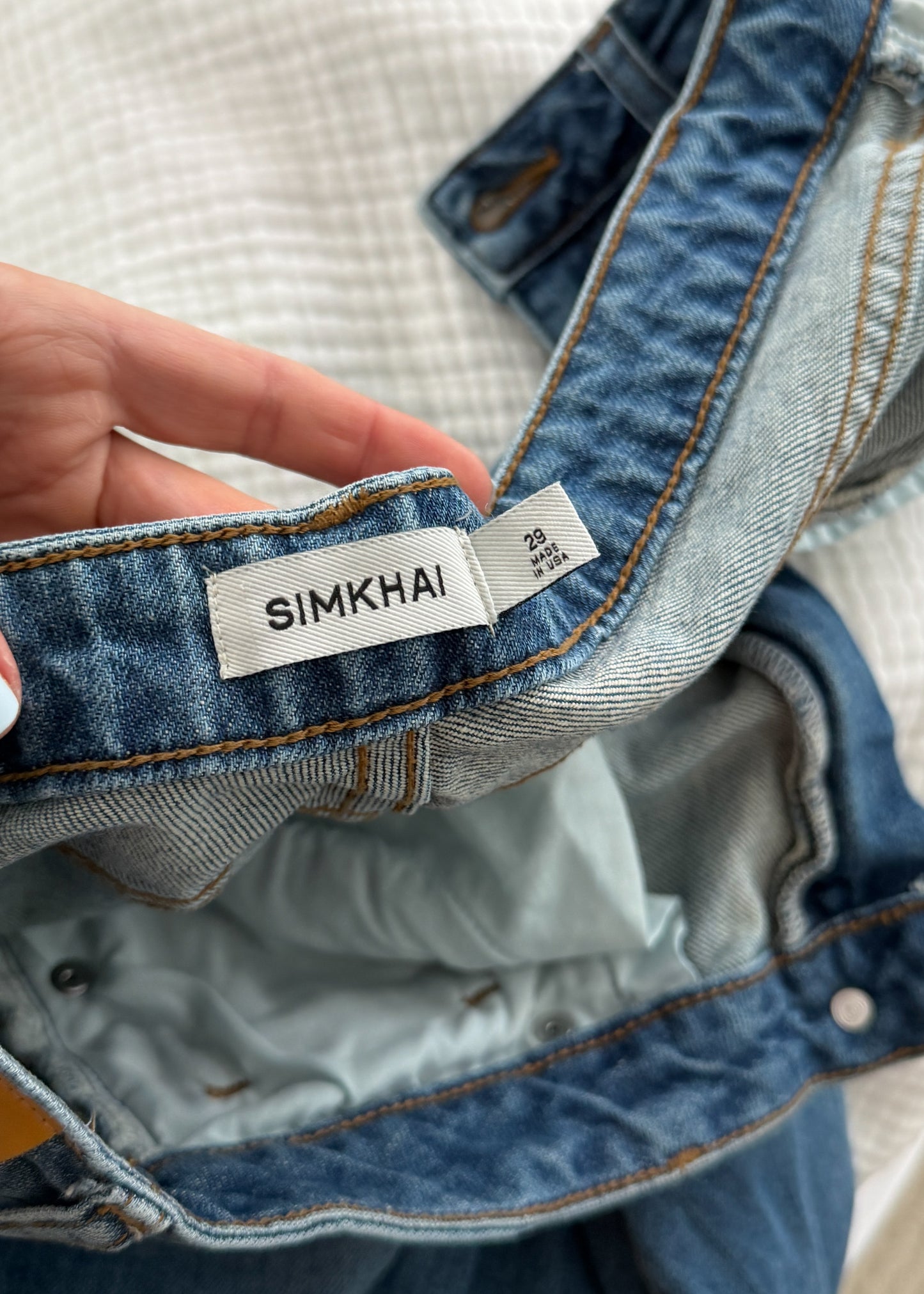 Simkai Jude Wide Leg Denim Jeans Ombre Cuff  (29 or 8)