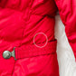 Coach Red Down Quilted Puffer Belted Winter Coat with Detachable Fur Trim (M) 83284