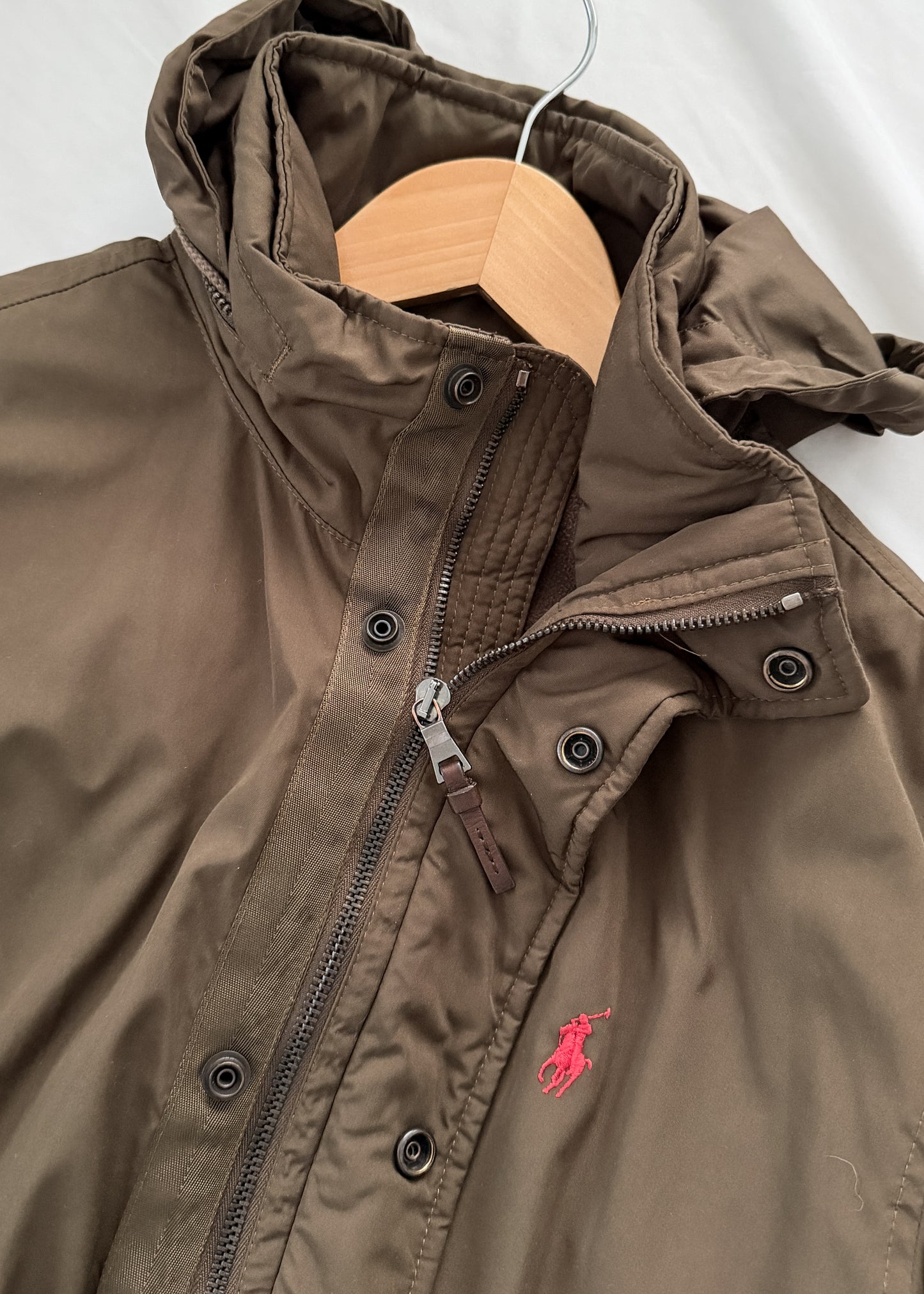 Vintage Ralph Lauren Polo Olive Brown Fleece Lined Jacket (M)