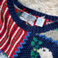 Vintage 90s Northern Isles Patchwork Hand Knit Americana School Yard Knit Pullover (S petite)
