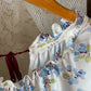 Doen Yvie Top Bleu Flocking Floral Print
