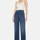 Mother The Quarter Breaker Flood Denim Jeans in Dark Wash Howdy (32)