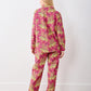 Printfresh Pink Bagheera Long Sleeve & Pants Organic Cotton Pajama Set (S)