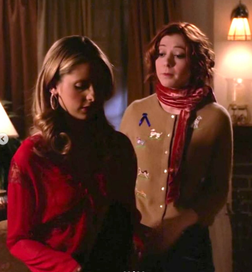 Rare Vintage 2000 Anthropologie Dark Red Lambswool Cashmere Dog Show Cardigan