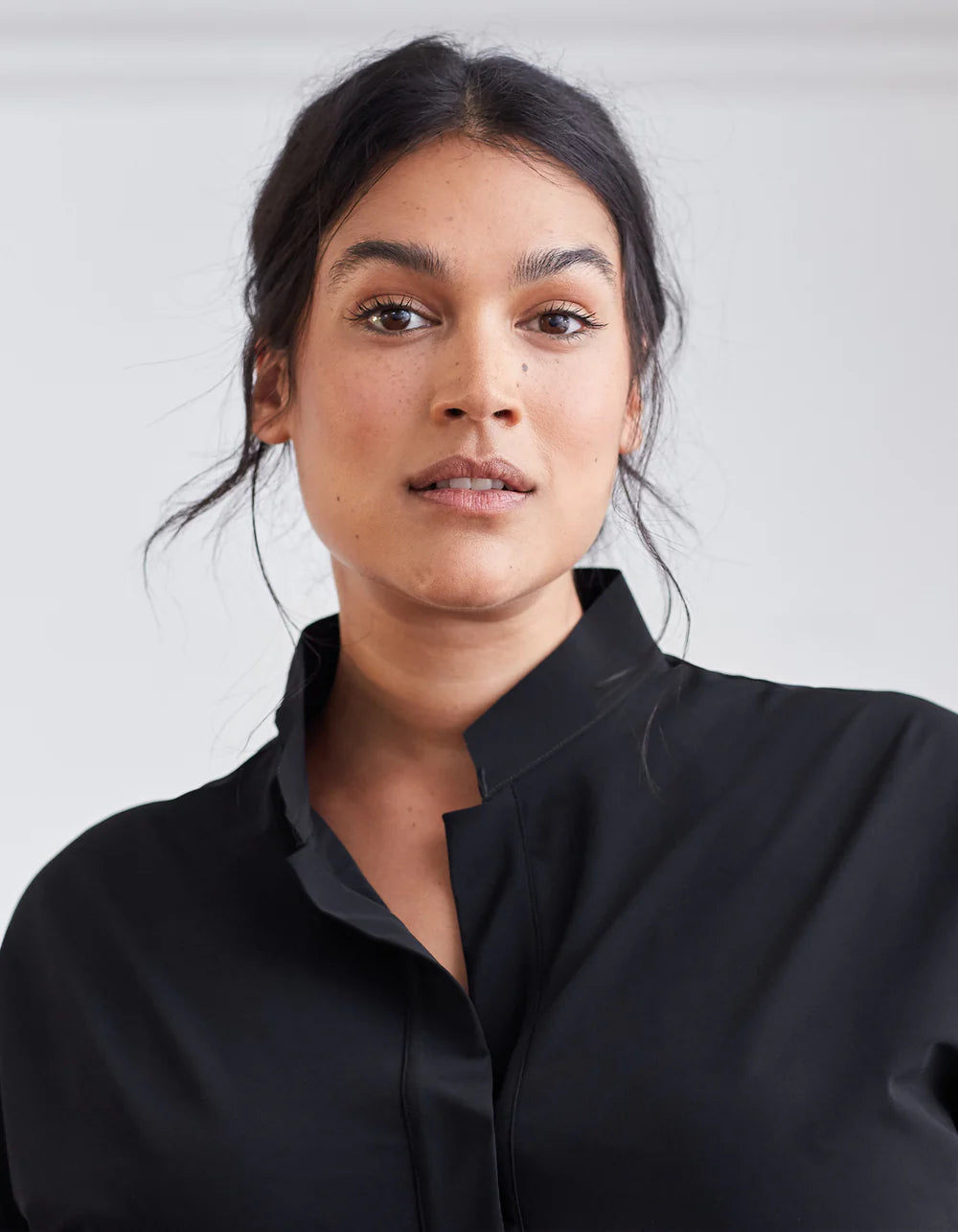 ADAY Black Something Borrowed Snap Button Down Top (S)