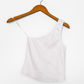 NEW Perfectwhitetee White Ribbed Blondie One Shoulder Tank Top (XS)