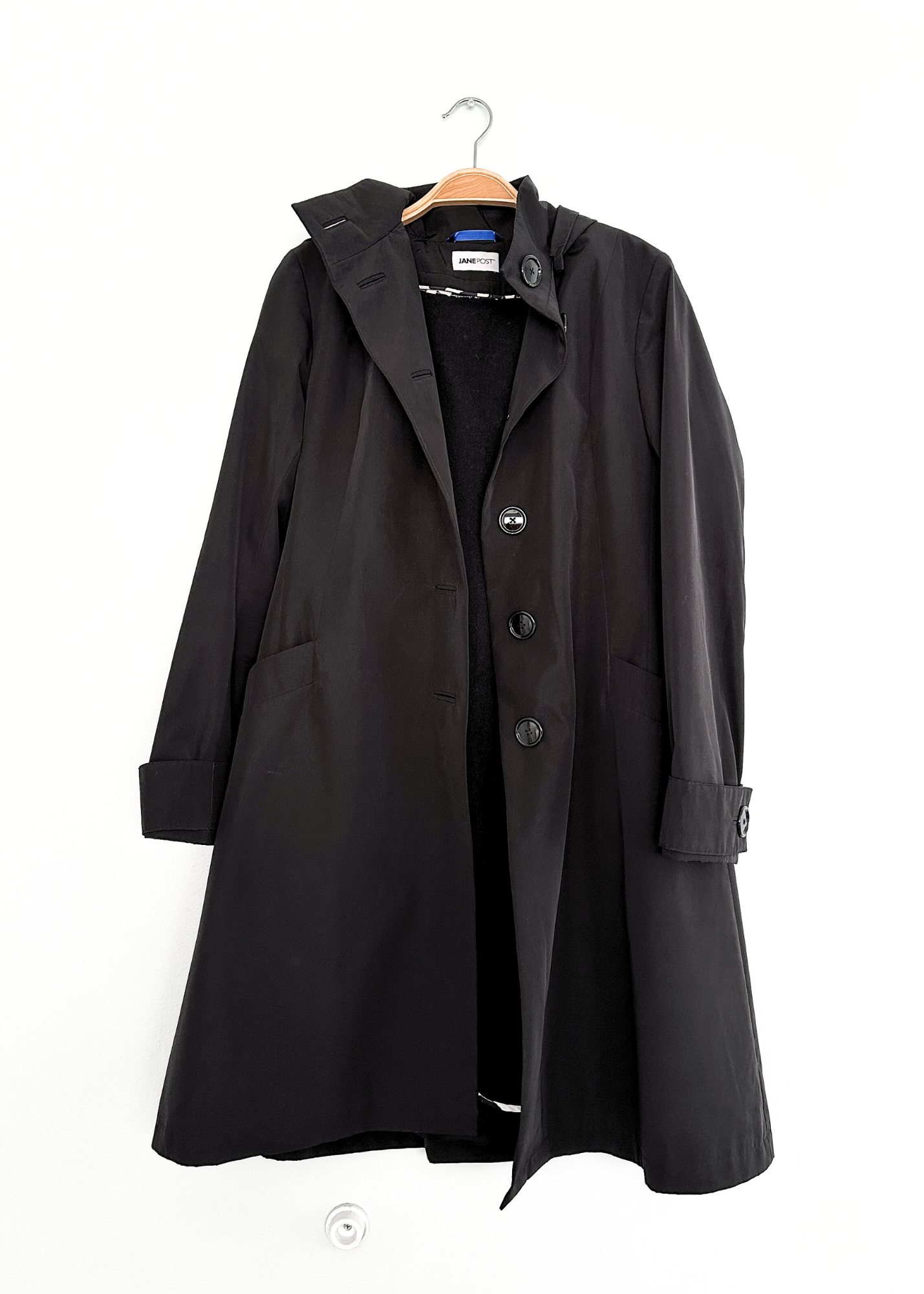 Jane Post Black Rain 2-in-1 Coat with Wool Zipped Liner