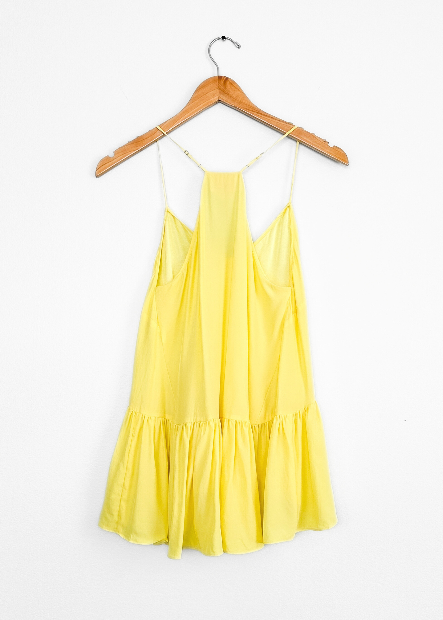 Cinq á Sept ' Janet ' Yellow Rose Silk Ruffle Tank Top (XS/S)