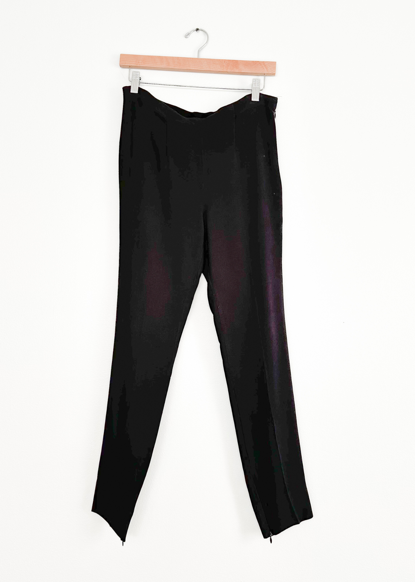 Les Copains Black Tapered Zip Ankle Pants (IT 40 or US 4)
