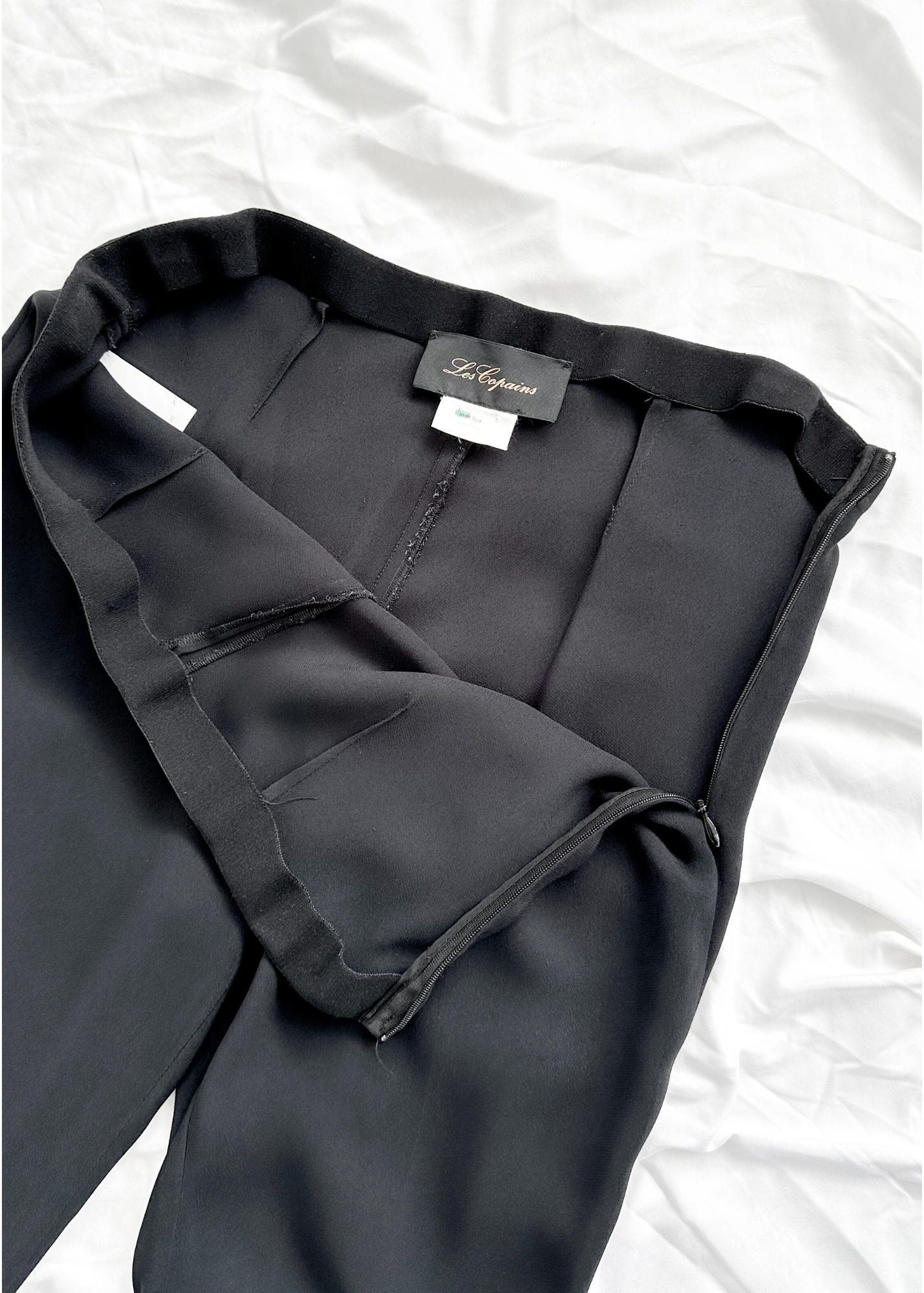 Les Copains Black Tapered Zip Ankle Pants (IT 40 or US 4)