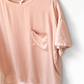 Lunya Washable Silk Tee in Delicate Pink Pajama Top (S)