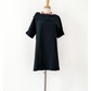 Finley Skipper Black Folded Neck Shift Dress (M)