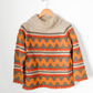 Vintage 70s Petti Glen Orange Brown and Yellow Knit Top (M)