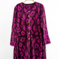 Gudrun Sjoden Purple & Brown Floral Cotton Long Cardigan Jacket (L)