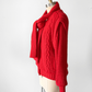 Vintage 80s Answers by Riddler Inc. Red Knit Zip Front Scarf Jacket (M)