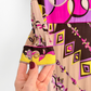 Vintage 60s Emilio Pucci Silk Purple Brown Pink Abstract Maxi Dress