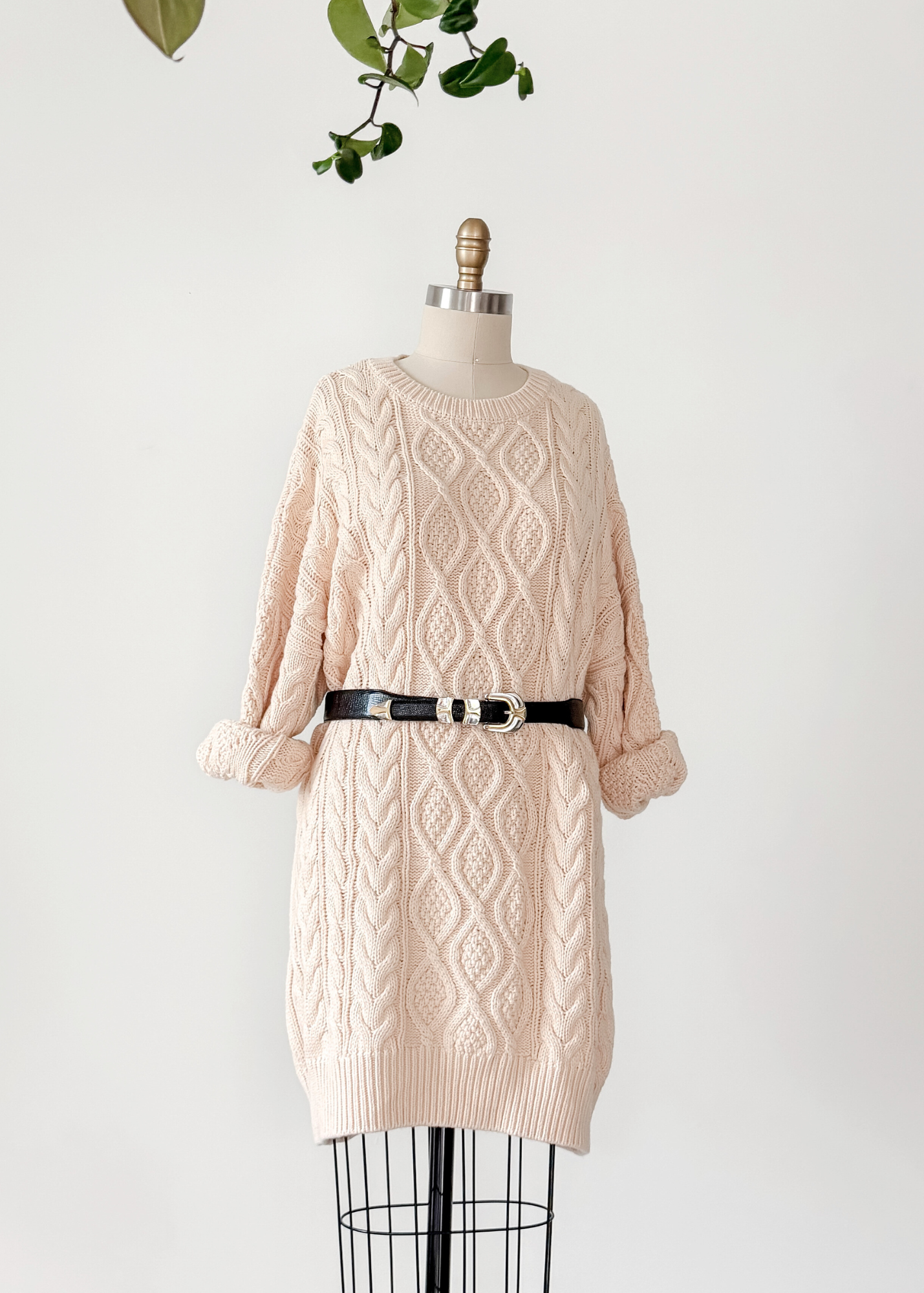 Anthropologie x Mare Mare Cream Long Sleeve Sweater Dress (M)
