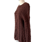 Vintage 90s Express Tricot Brown Heavy Knit Pullover (S)