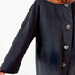 Vintage 60s Black Cashmere & Mink Collar Winter Coat (L)