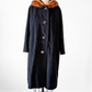 Vintage 60s Black Cashmere & Mink Collar Winter Coat (L)