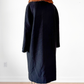 Vintage 60s Black Cashmere & Mink Collar Winter Coat (L)