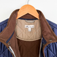 Peter Millar Essex Quilted Traveler Vest in Navy Blue and Brown (mens S)