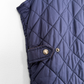 Peter Millar Essex Quilted Traveler Vest in Navy Blue and Brown (mens S)