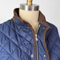 Peter Millar Essex Quilted Traveler Vest in Navy Blue and Brown (mens S)