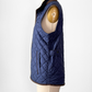 Peter Millar Essex Quilted Traveler Vest in Navy Blue and Brown (mens S)