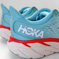 Hoka Women's Clifton 8 Running Shoes in Aquarelle/Eggshell Blue Turqoise (7.5)