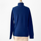 Lands' End Navy Blue 100% Cashmere Turtleneck Sweater (M)