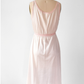 Vintage 80s Miss Elaine Light Pink Drawstring Nighty Lingerie Sleepwear