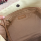 Vintage Chanel Ivory Quilted Caviar Leather Zip Expandable Purse