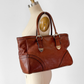 Vintage 00s Gucci Brown Leather Guccissima Signoria Large Tote Bag Shoulder Purse