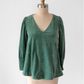 Tuckernuck Sea Sage Green Corduroy Babydoll Top (S)