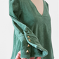 Tuckernuck Sea Sage Green Corduroy Babydoll Top (S)